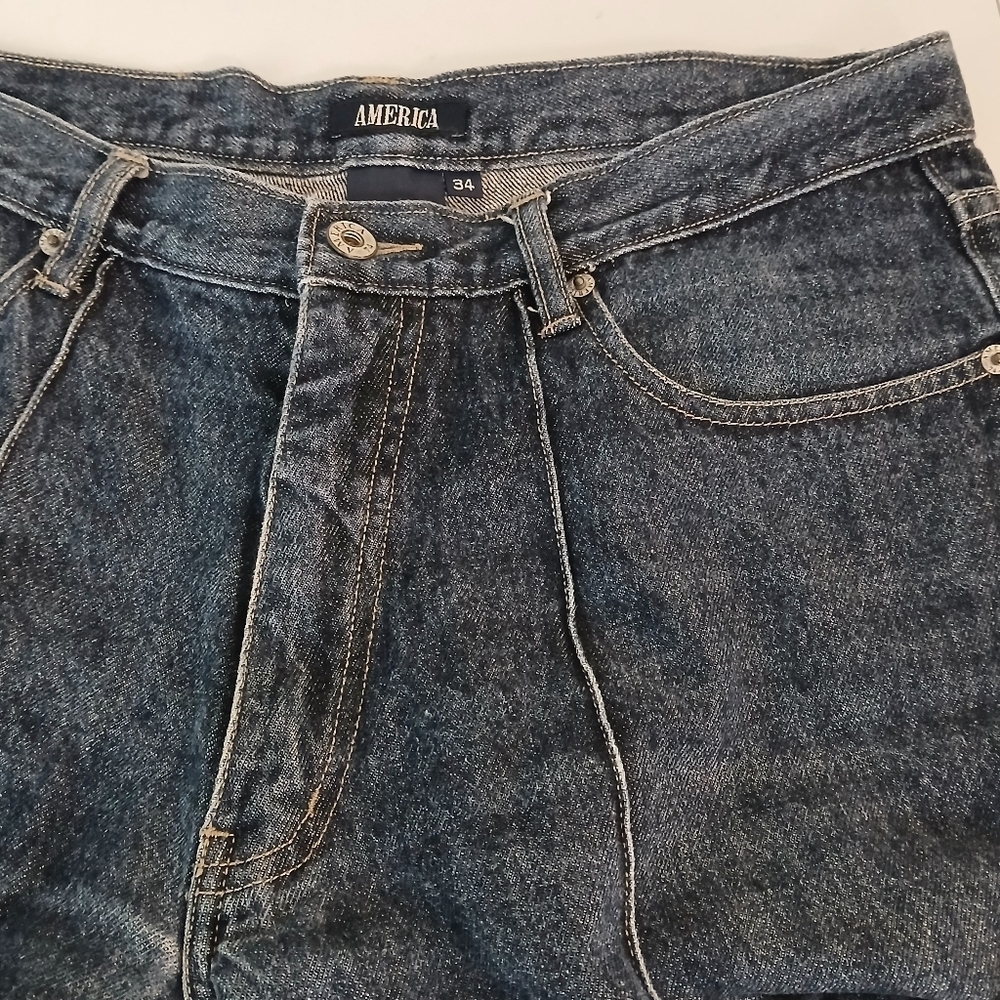 Vintage America Blue Pintuck Denim Jeans